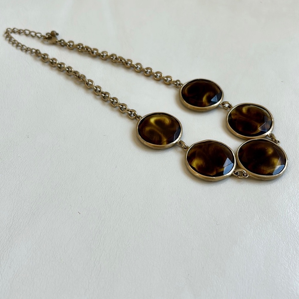 Tortoise Shell Circle Necklace - Picture 3 of 6